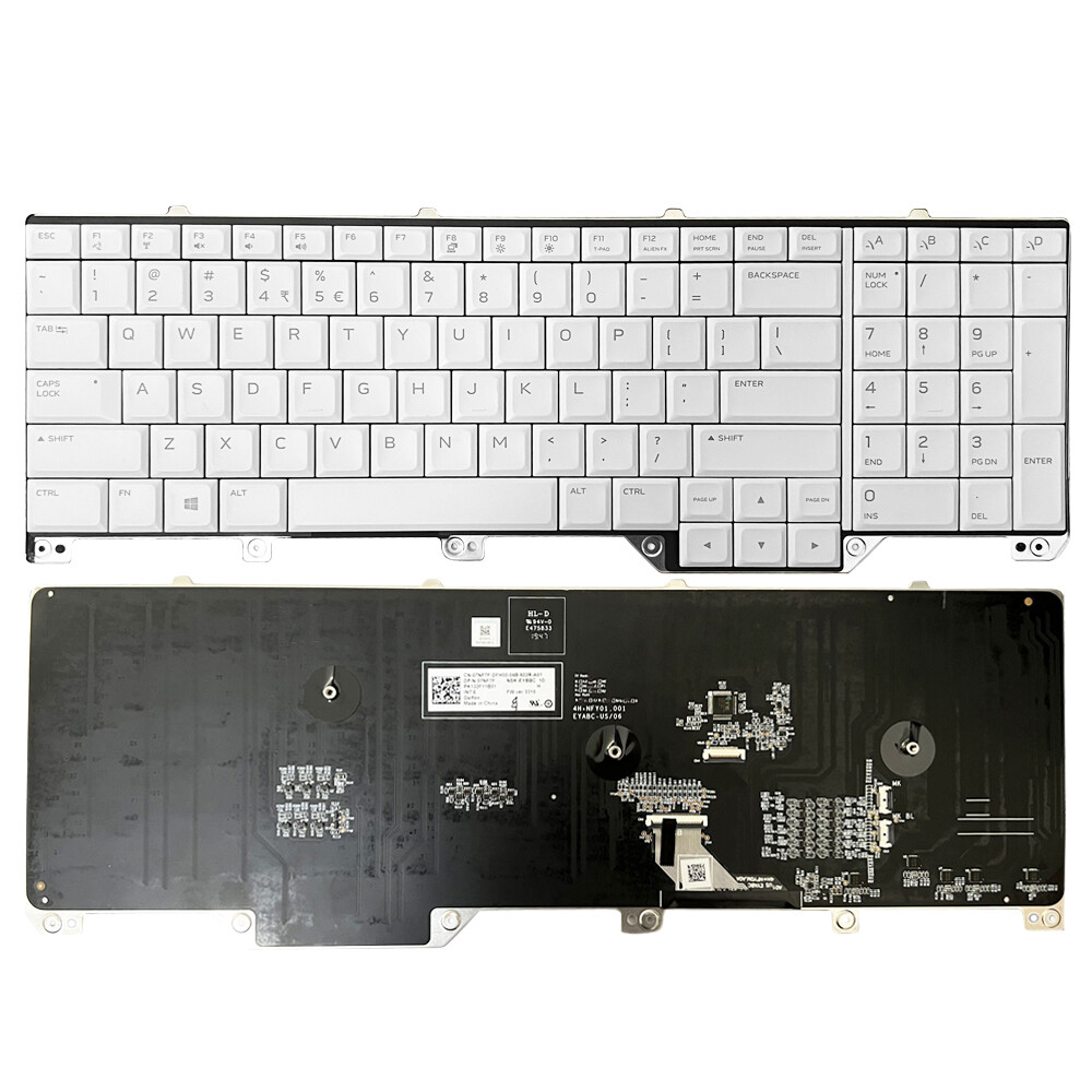 Keyboard Backlight Backlit For Dell Alienware 17 R5 Area 51M 07NF7F RGB  white
