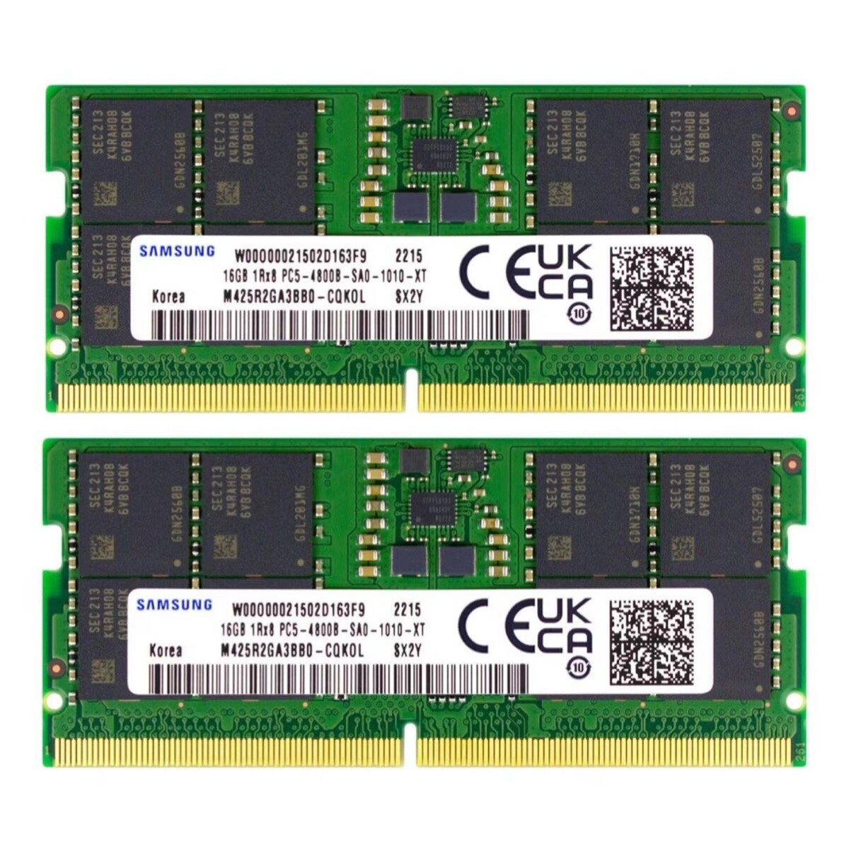 32GB (2X 16GB) Samsung DDR5 4800MHz PC5-38400 SODIMM Memory Ram M425R2GA3BB0-CQK