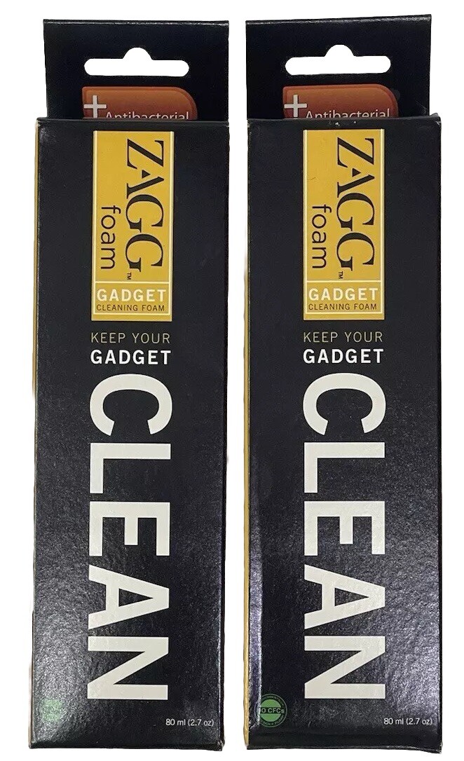 x2 NEW Kits Of Zagg Gadget Cleaning Foam For iPhones Smartphones And Tablets