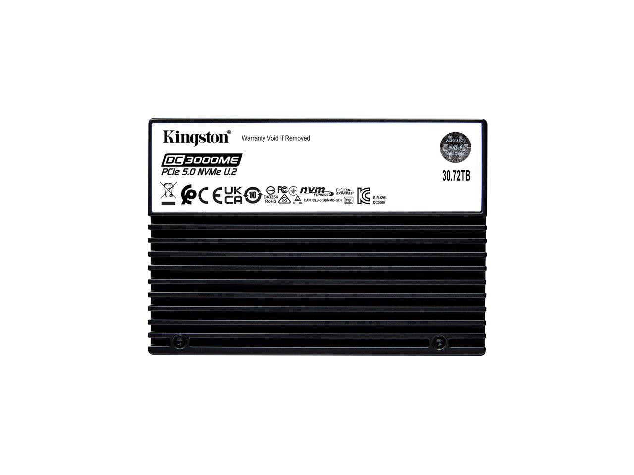 Kingston SEDC3000ME/30T7 30.72TB DC3000ME U.2 PCIe 5.0 NVMe TCG Opal Enterprise