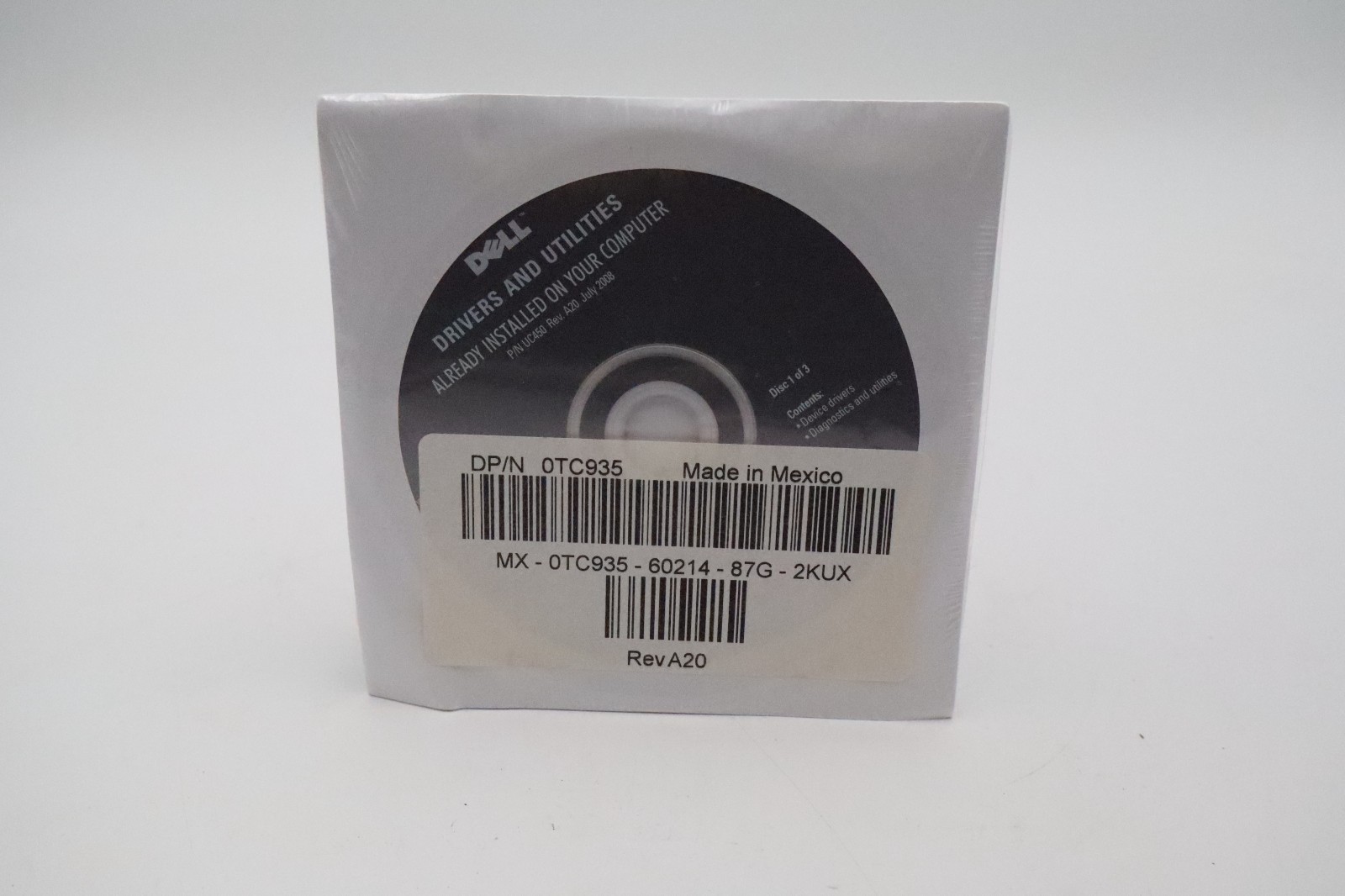 Dell OptiPlex UC450 Drivers Utilities 3 CD Set 330 740 745 755 0TC935 OEM