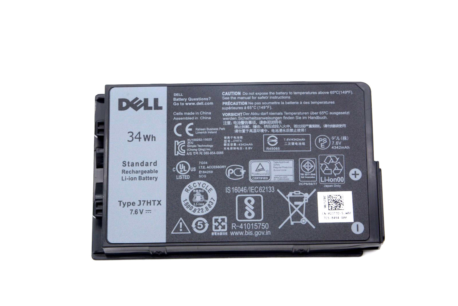 NEW Original J7HTX Battery For Dell Latitude 12 7220 7202 7212 Rugged Tablet OEM