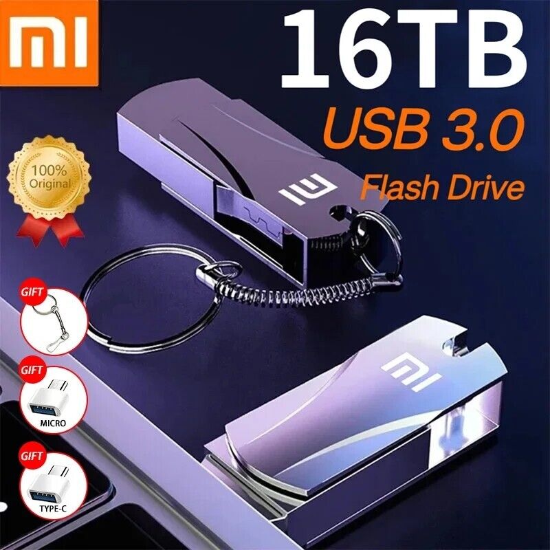 Xiaomi U Disk 16TB Metal Flash Drive USB 3.0 High Speed File Transfer