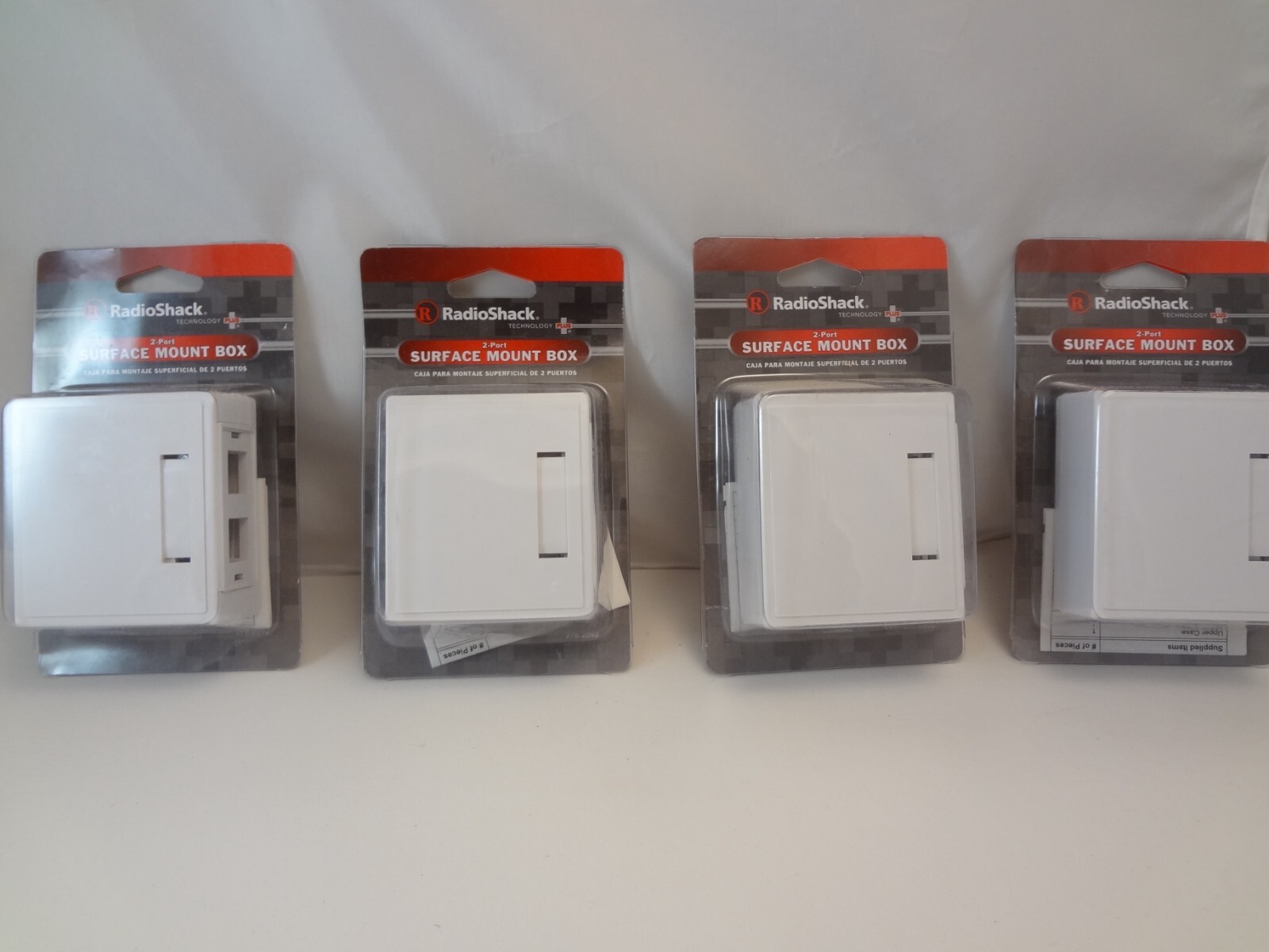 4 - RADIO SHACK 278-2092 2-PORT SURFACE MOUNT BOX 2782092