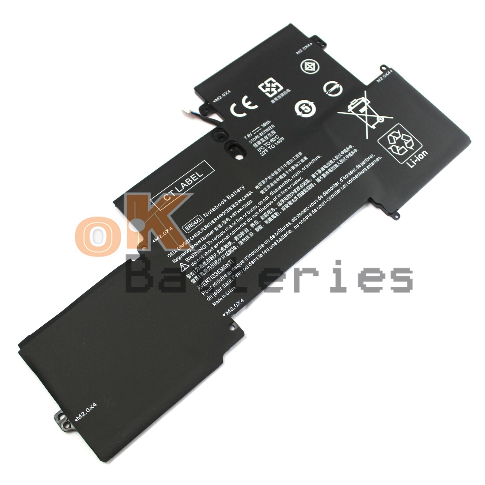 NEW 36Wh BR04XL Battery for HP EliteBook Folio 1020 G1 M2OX4 M5U02PA M0D62PA