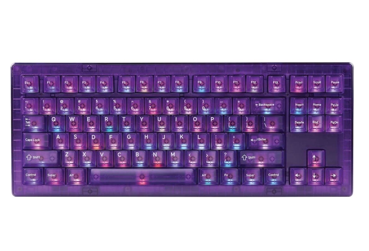 Drop CSTM80 Atomic Purple TKL RGB Mechanical Keyboard Gateron Milky Yellow NIB