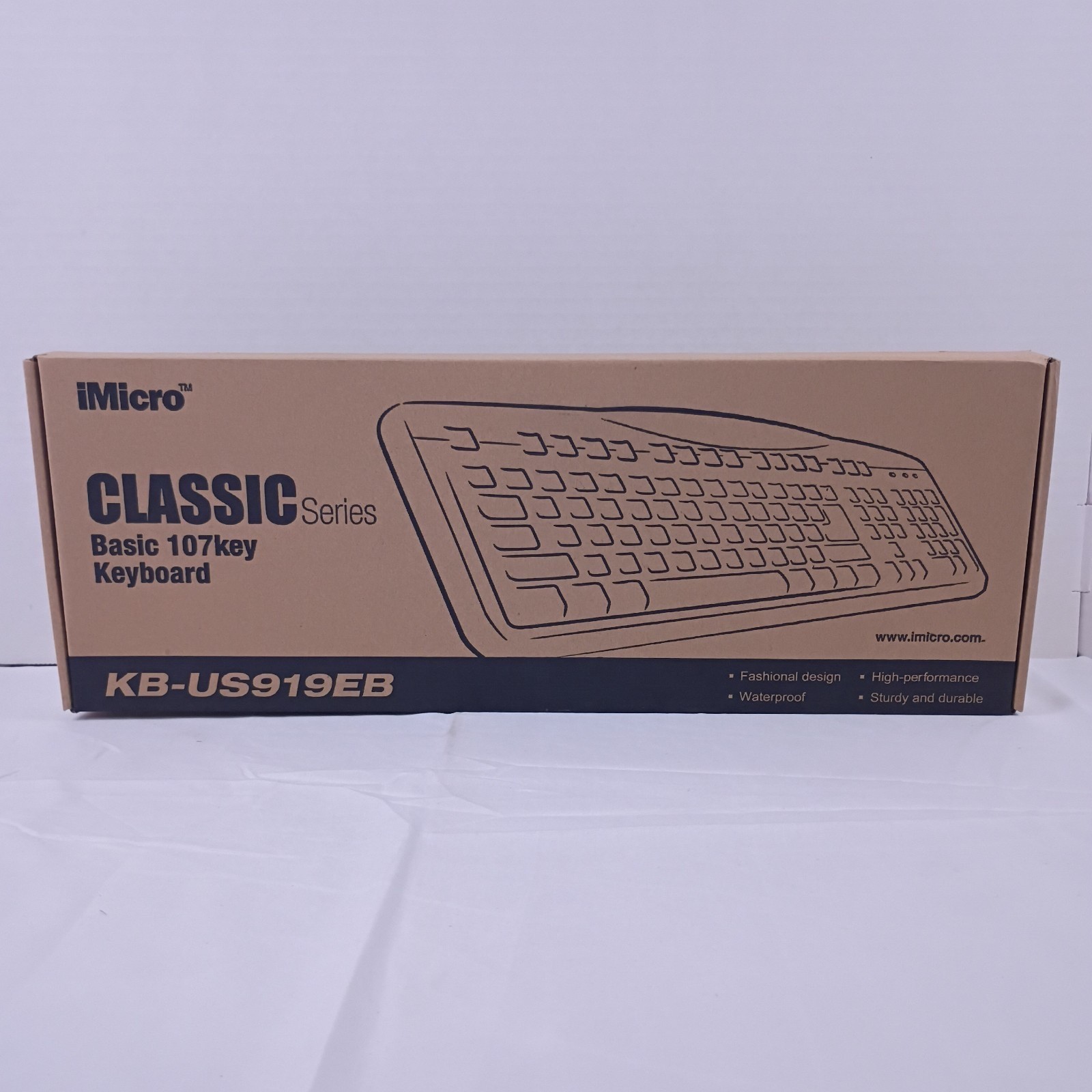 iMicro Classic Series Basic 107key Keyboard KB-US919EB Lot of 1 New in Box