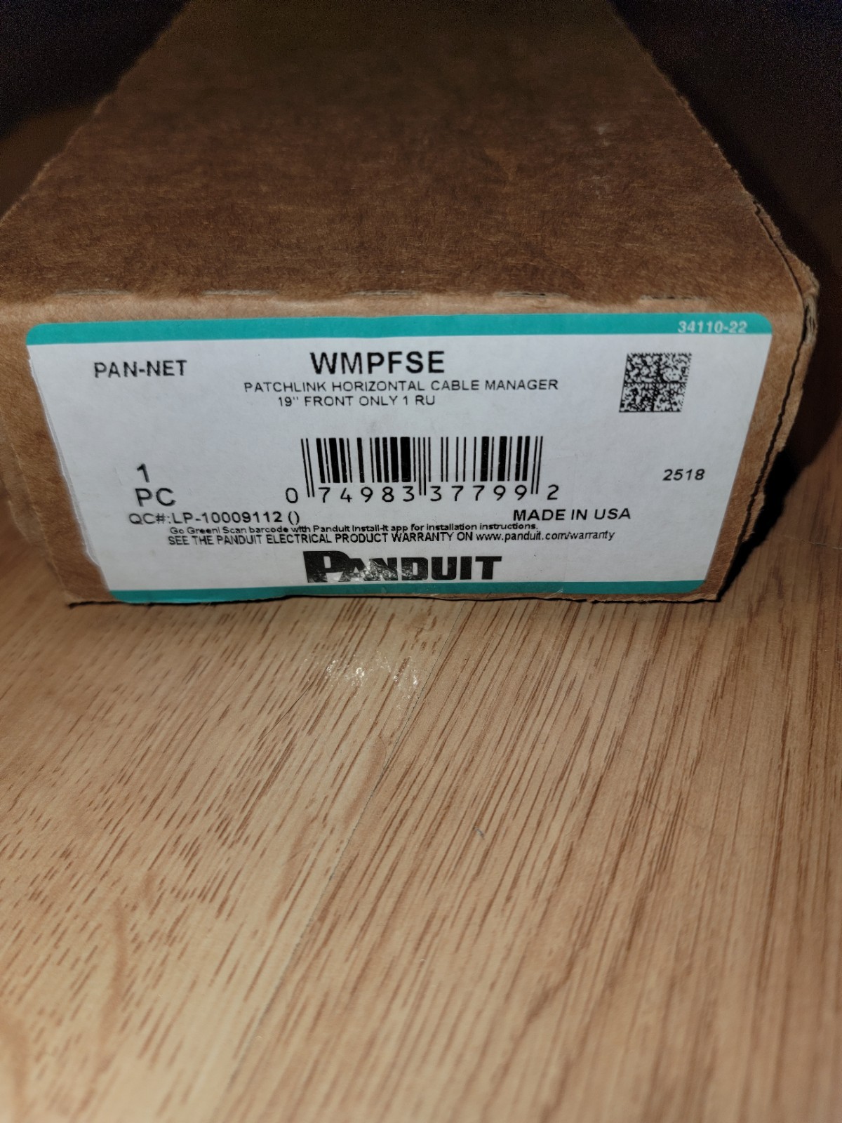Panduit WMPFSE Patchlink Horizontal Cable Manager