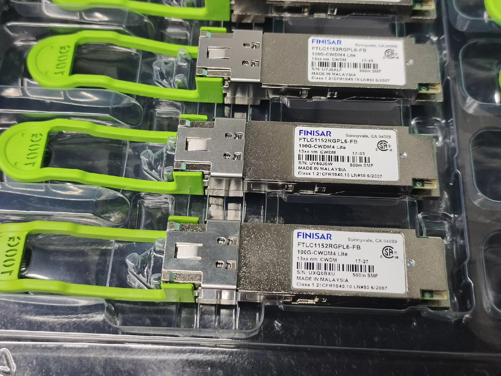 1pcs Finisar FTLC1152RGPL6-FB 100G-CWDM4 13xx CWDM 500m SMF Optical Transceiver