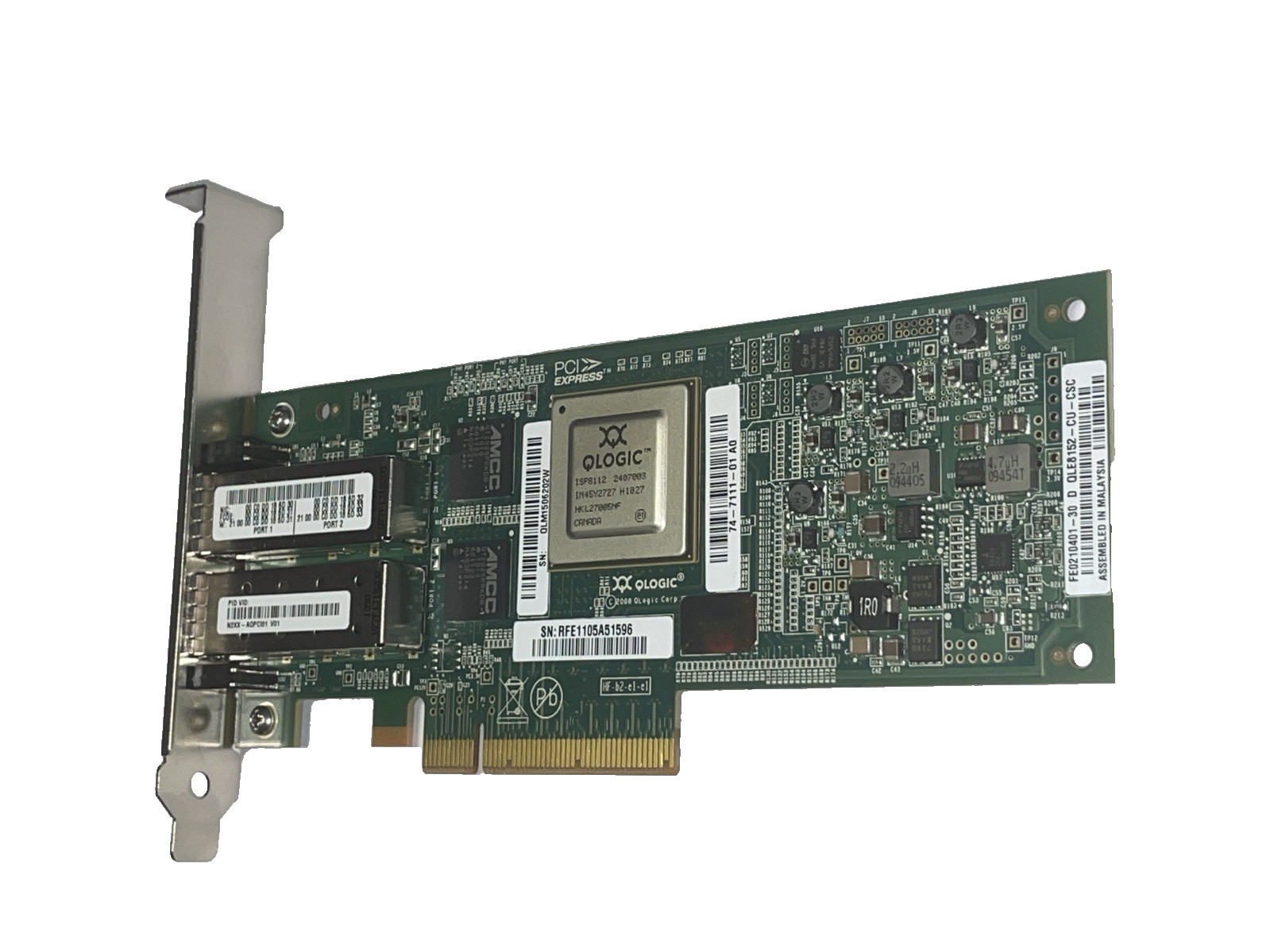 Cisco Qlogic QLE 8152-CU-CSC 2port 10Gb SFP PID:N2XX-AQPCI01 Full Profile