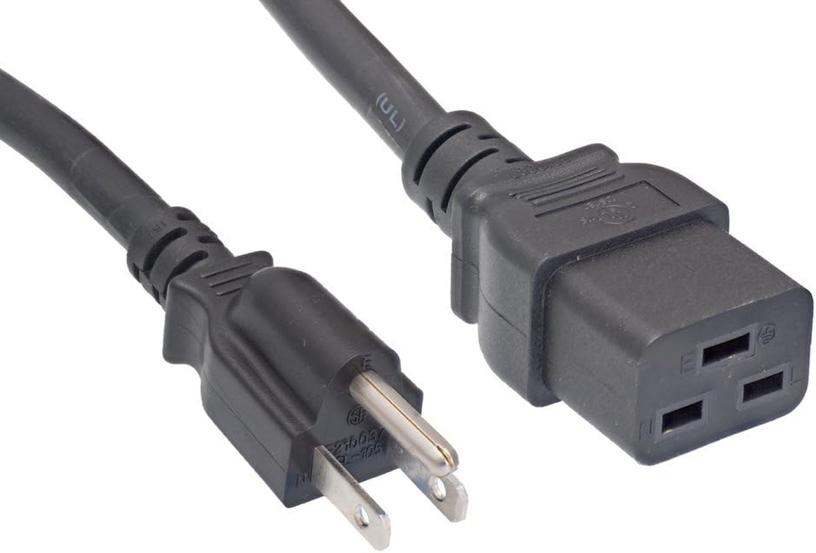 Cablelera North American Power Cord Extension, Nema 5-15P To C19, 6',