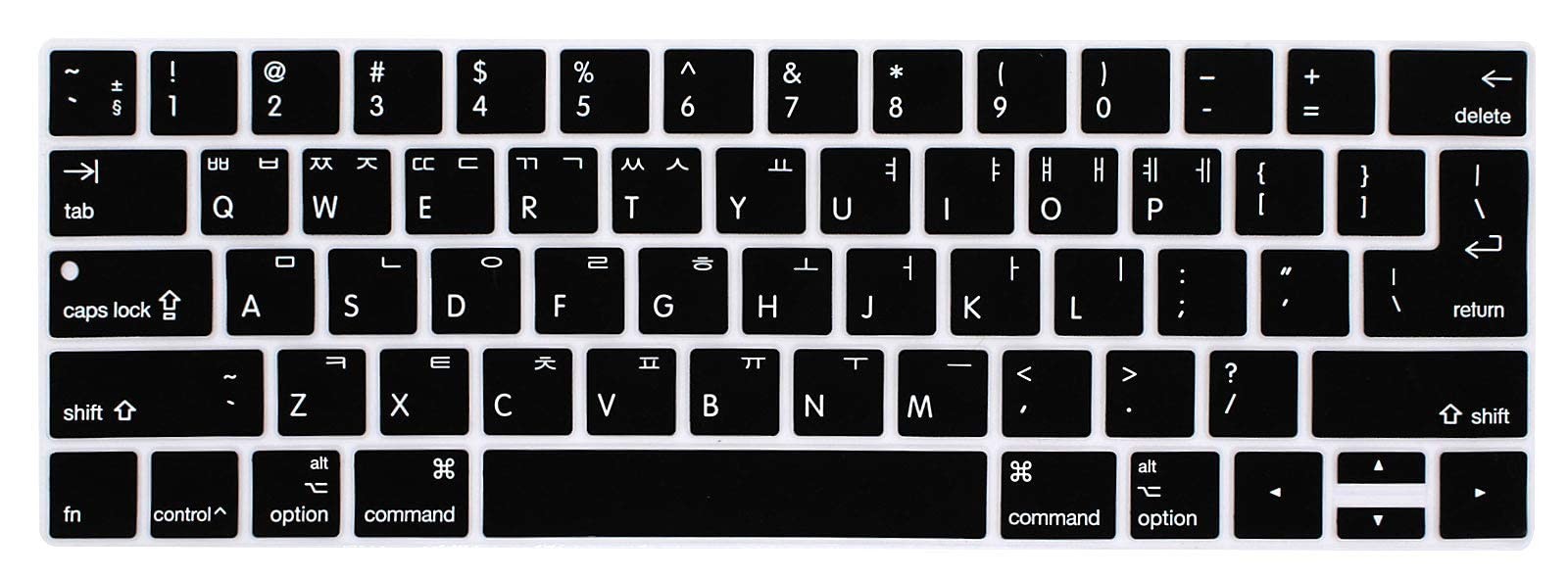 Korean Keyboard Cover for MacBook Pro 13/15 Inch Touch Bar 2019-2016 USA/EU L...