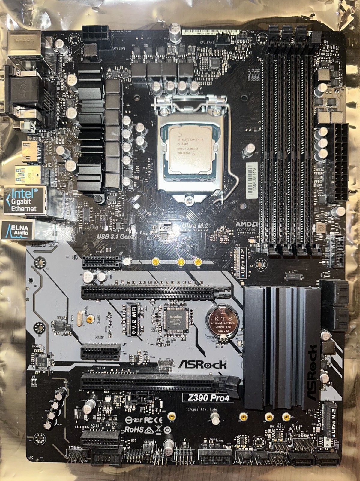 ASRock Z390 Pro4 ATX Motherboard + Intel Core i5-8400 CPU Tested