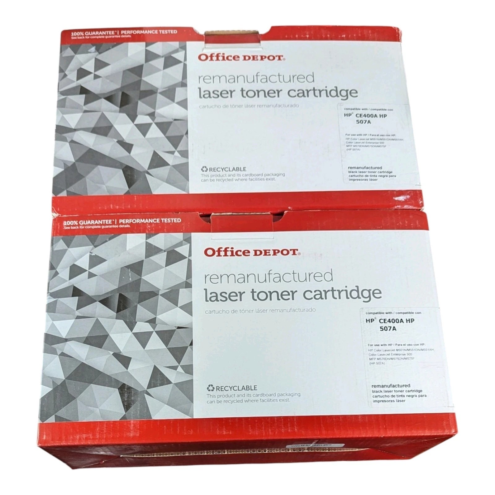 Office Depot 507A Black Toner CE400A Toner 2 Pack for Laser Printer