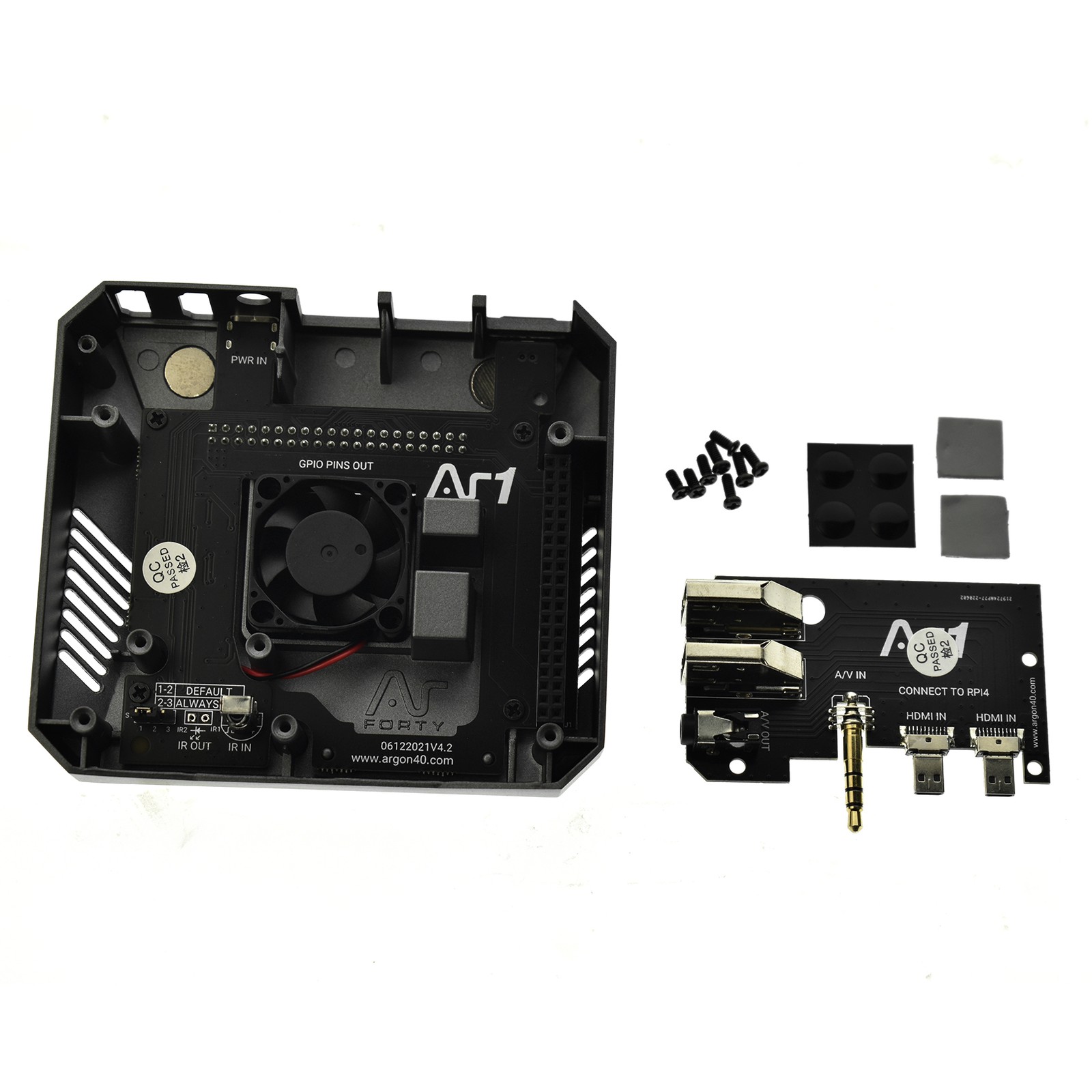 For Raspberry Pi 4B Argon One Mini Computer Black Aluminum Alloy Case With Fan