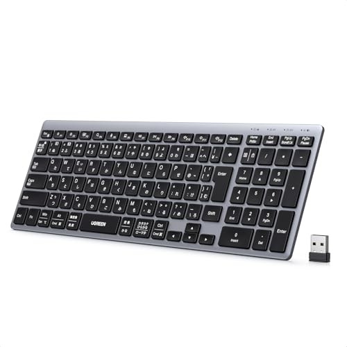 UGREEN Wireless Keyboard [Bluetooth & 2.4G] Wireless Full Keyboard with Numeric