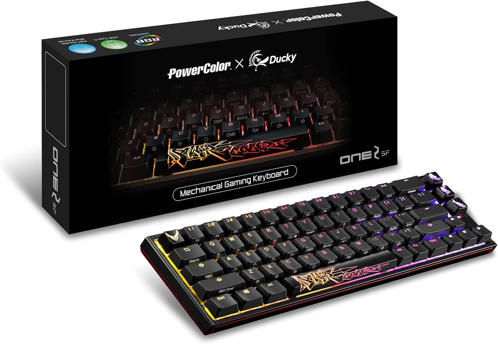 Usb-c Mechanical Keyboard Ducky One 2 Sf Rgb Kailh Brown Switches Compact 65