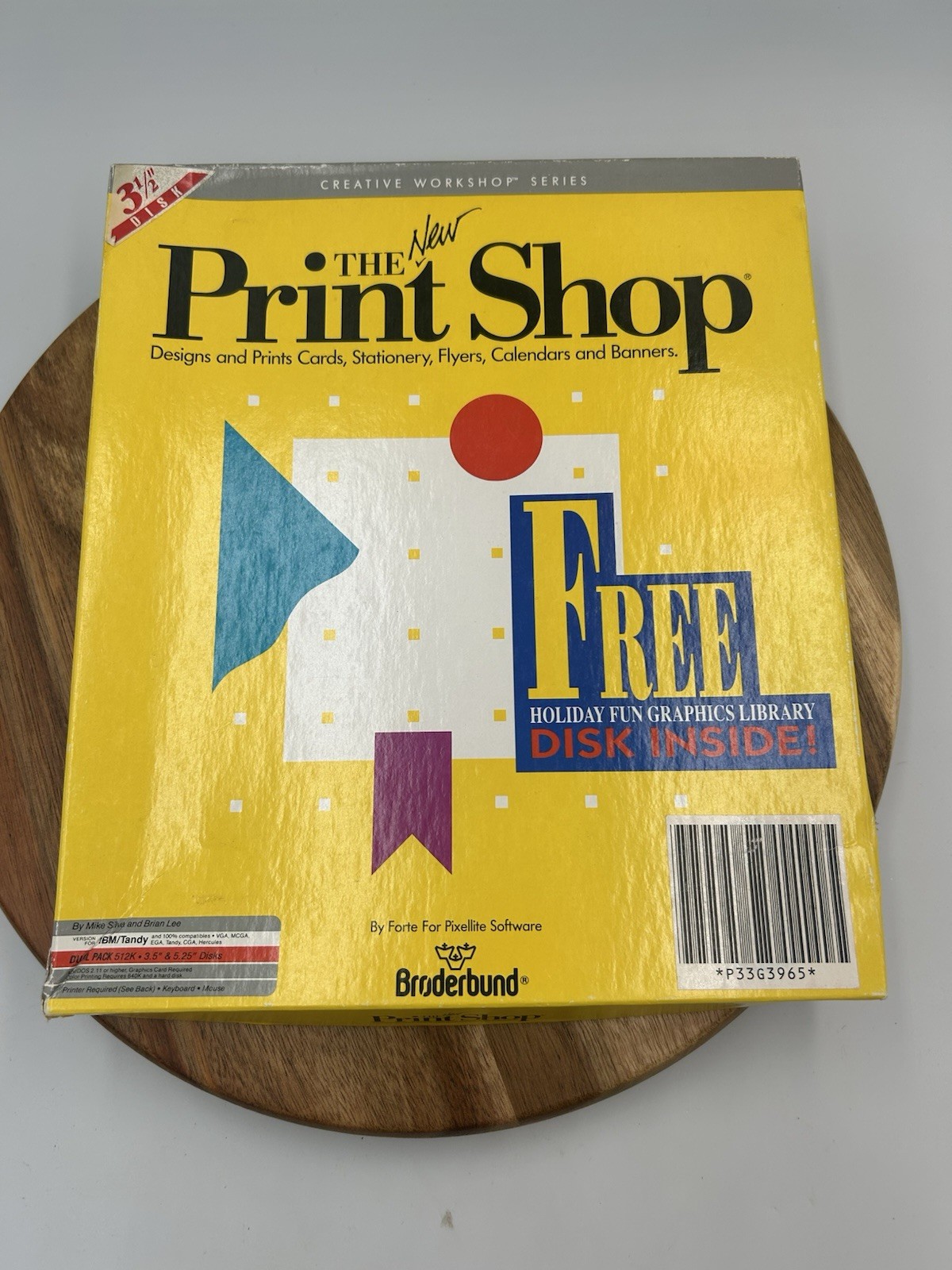 1989 The New Print Shop IBM Tandy 3.5 & 5.25 Floppy Disk Software Broderbund
