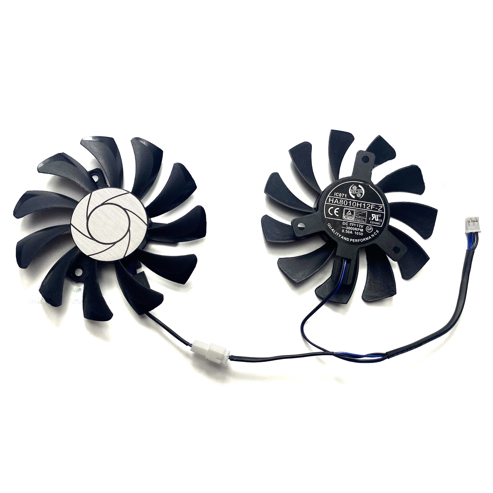 2pcs Replacement Cooling Fan GPU Cooler Fan for MSI GTX1050ti 1050 4GT OC 2G/4G