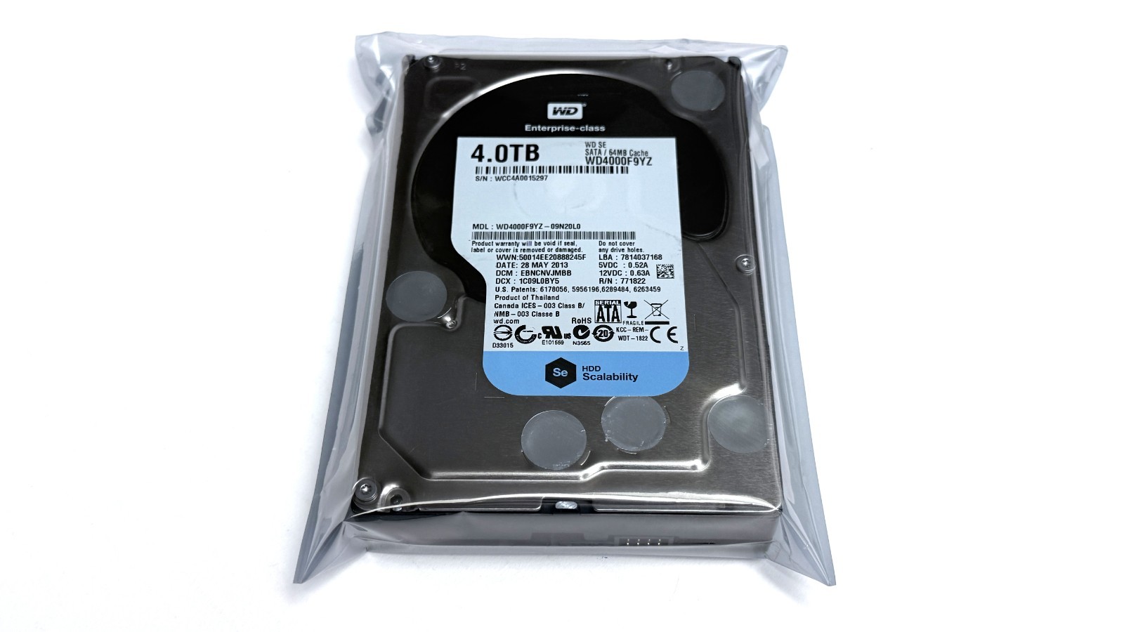 WD SE 4TB SATA 6Gbs 7200RPM 3.5" Enterprise/datacenter-class HD WD4000F9YZ