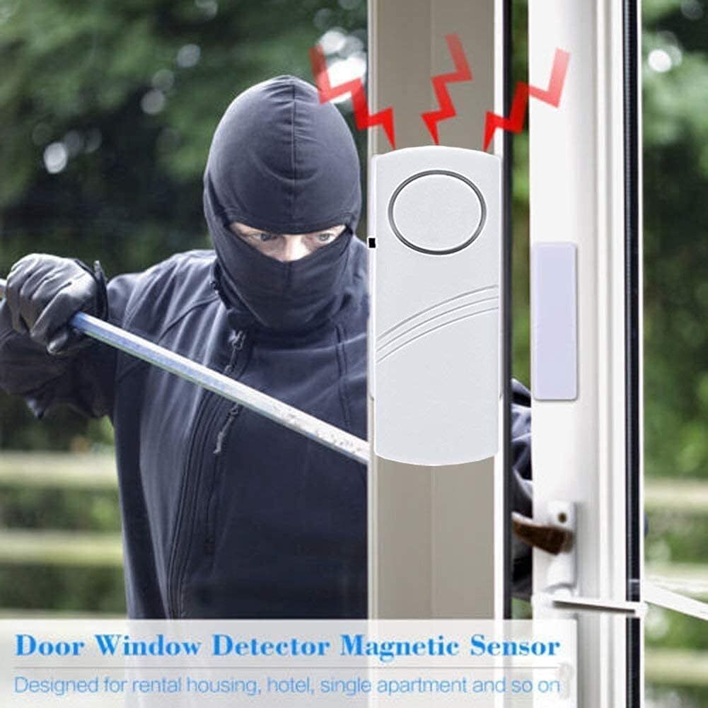 Door Window Alarm Magnetic Burglar Alert Sensor Loud Door Alarms for Kid 4 Pack