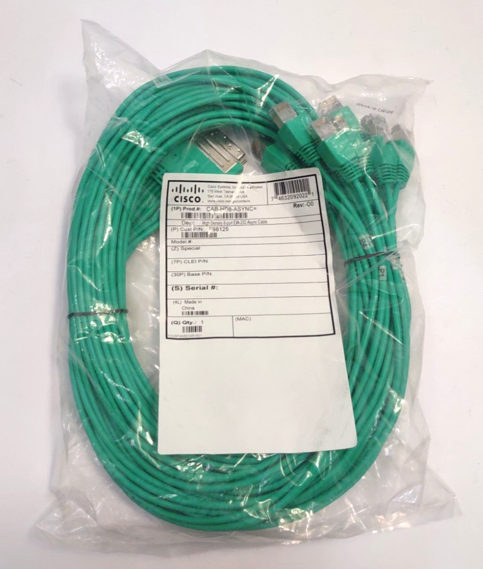 Cisco CAB-HD8-ASYNC= High-Density 8-Port EIA-232 Async Cable 10 Feet 72-4023-01