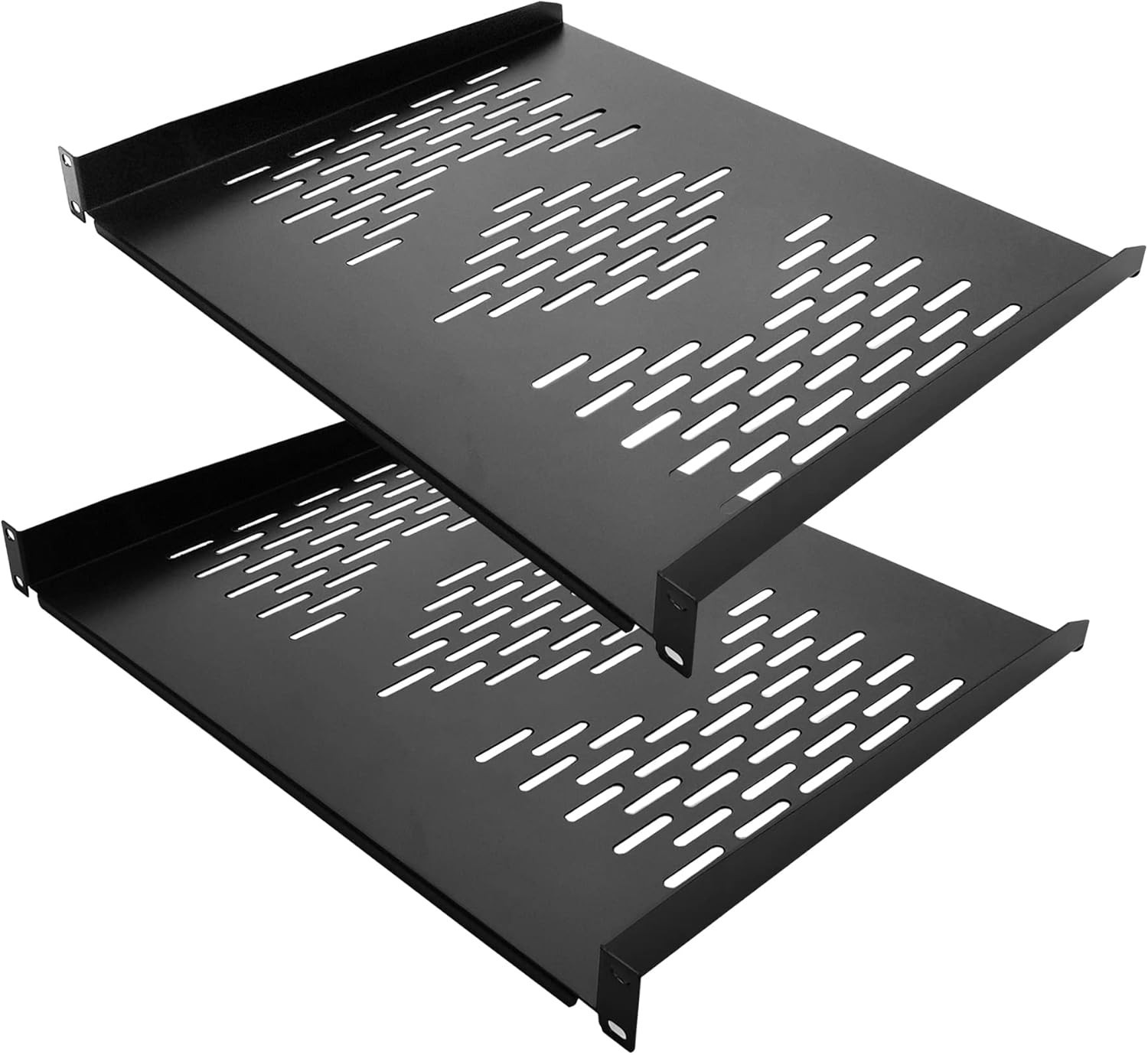 RIVECO 2PCS 1U Server Rack Shelf 19" Rack Mount 16" Vented Tray RP4002