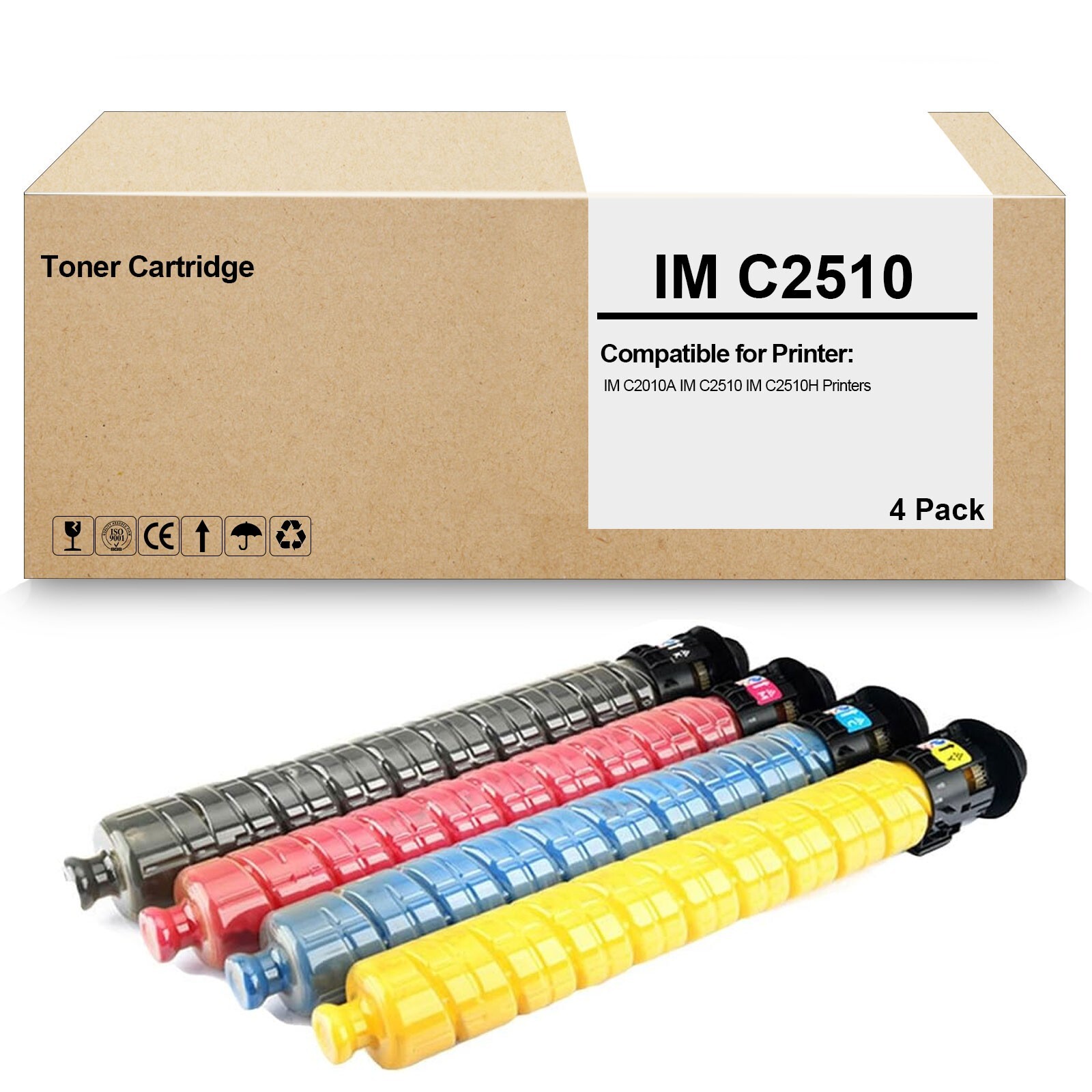 4 Pack IM C2510 IM C2010 Toner Cartridge 842554 842560 842559 842558 for IMC2510