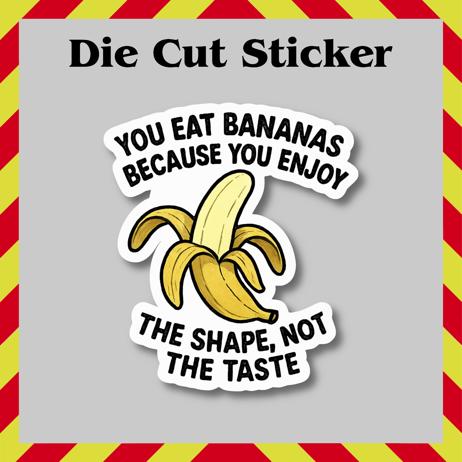 Funny Eat Bananas For The Shape Sticker,  NSFW Waterproof Vinyl Printed Decal