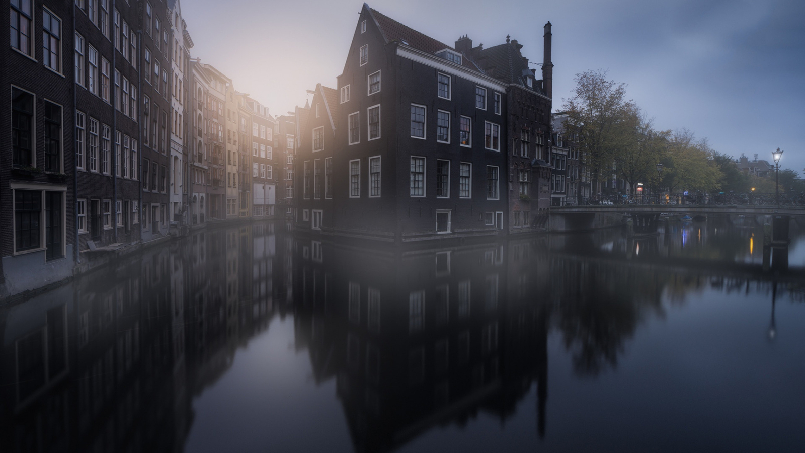 Landscape architecture building city cityscape amsterdam Custom Gaming Mat Desk