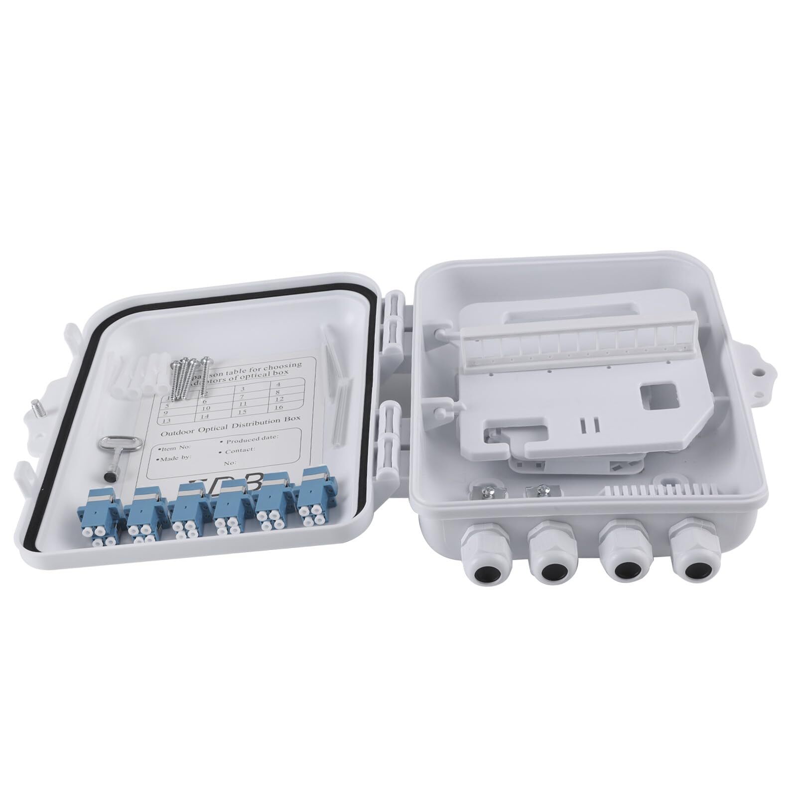 Used 12 Core Fiber Distribution Box 12 Port FTTH Splitter Box - LC ...