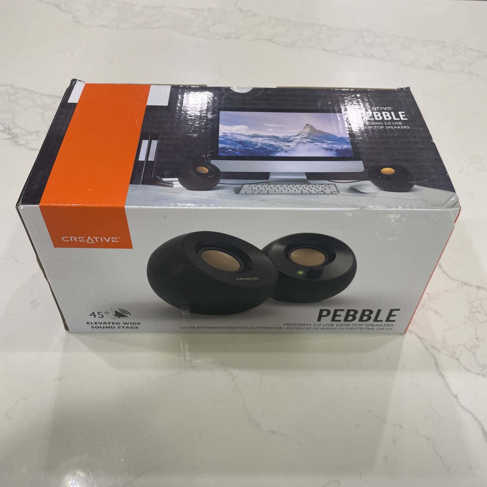 New Creative Pebble Modern 2.0 Usb Desktop Speakers - Model# Mf1680