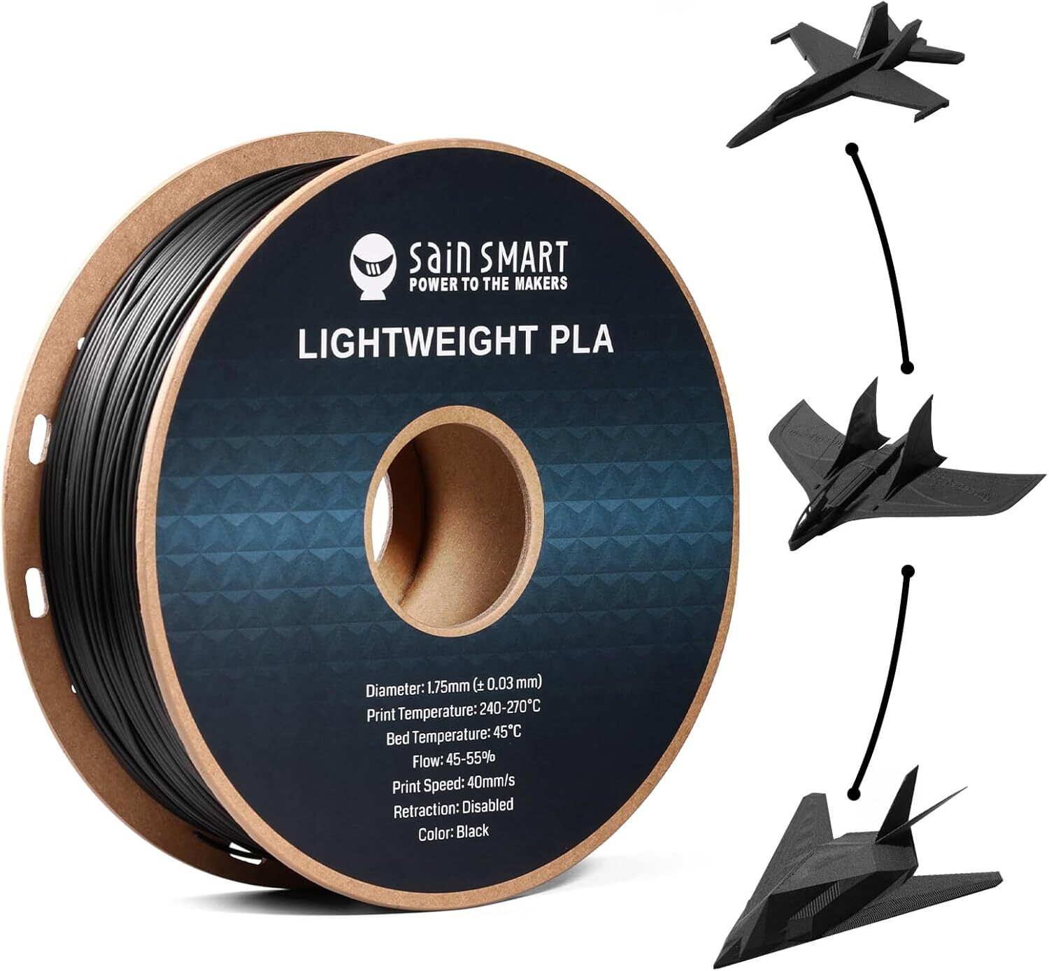 SainSmart 1.75mm LW-PLA Low-Density Active Foaming 3D Printer Filament
