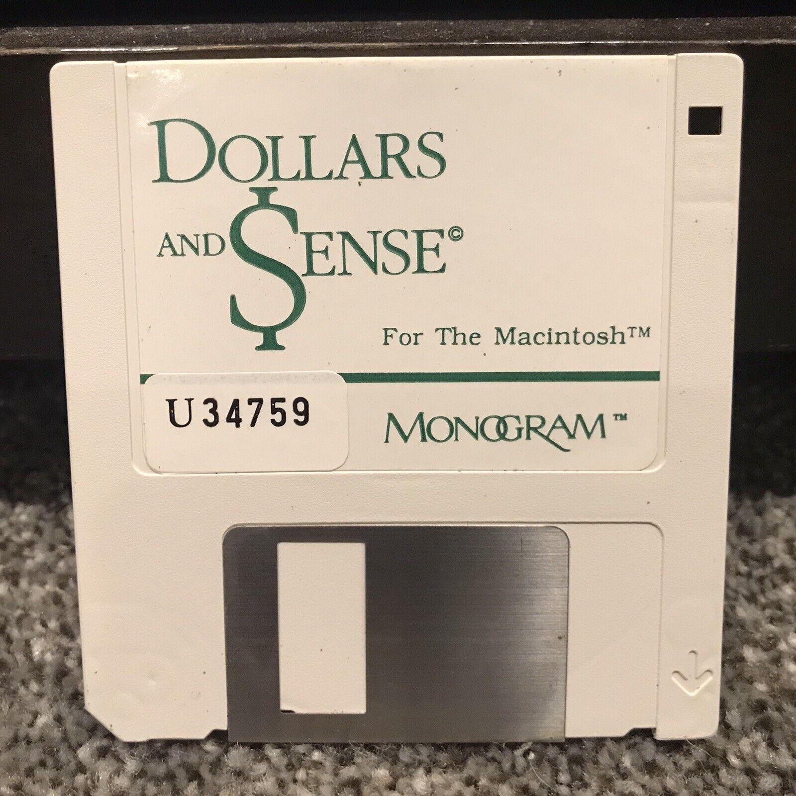 Vintage - Dollars and Sense -  Monogram - Apple Macintosh Mac - 1988