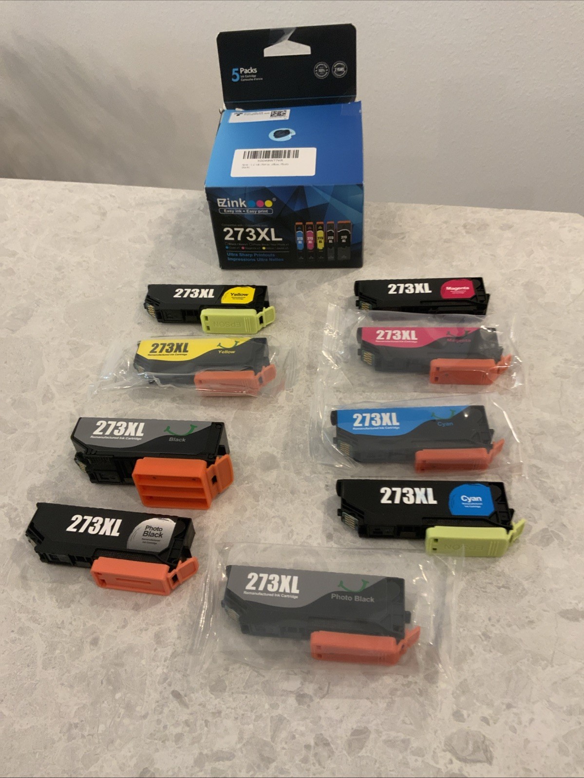 EZink 5 Pack 273XL Compatible Ink Cartridges Black COLOR XL High Capacity