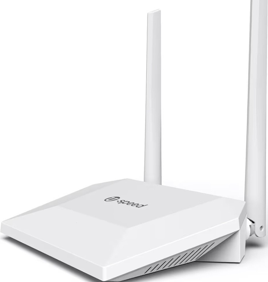 U-speed N300 Wireless Router 300 Mbps, 3 LAN Ports, WISP Mode, WPS, White