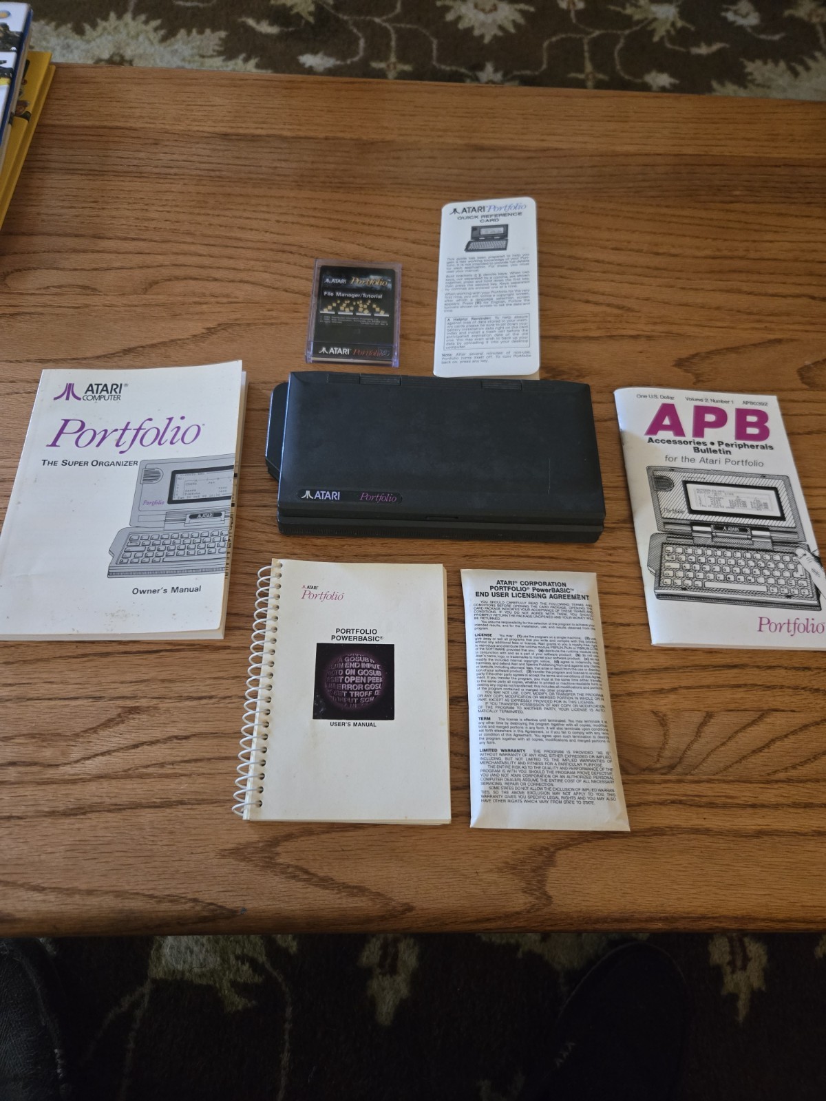 Used Vintage Atari Portfolio Palmtop Computer Lot With Many Extras Works Great