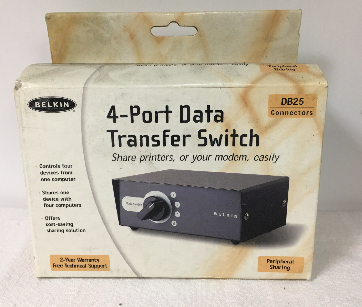 New Belkin 4-Port Data Transfer data Switch P57143