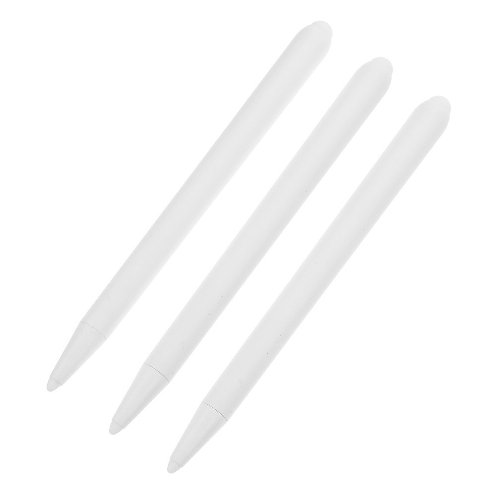 3Pcs Reusable ABS Touch Screen Stylus Pens White with Sensitive Capacitive Tip