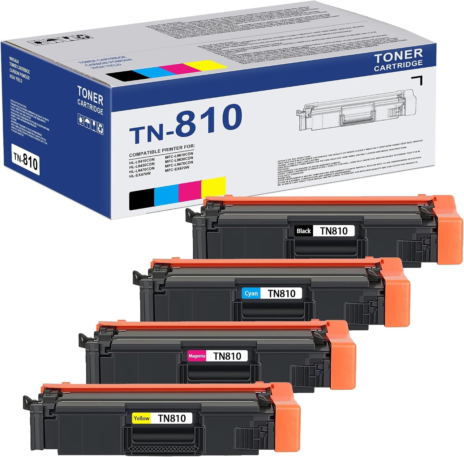 TN810XL Toner Cartridge for Brother HL-L9410CDN HL-L9430CDN/MFC-L9610CDN Series