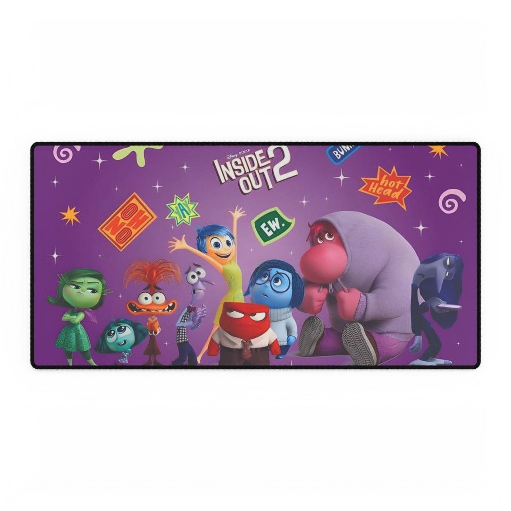 Disney Pixar Inside Out 2 Logo And Emotions Mouse Pad Desk Mats