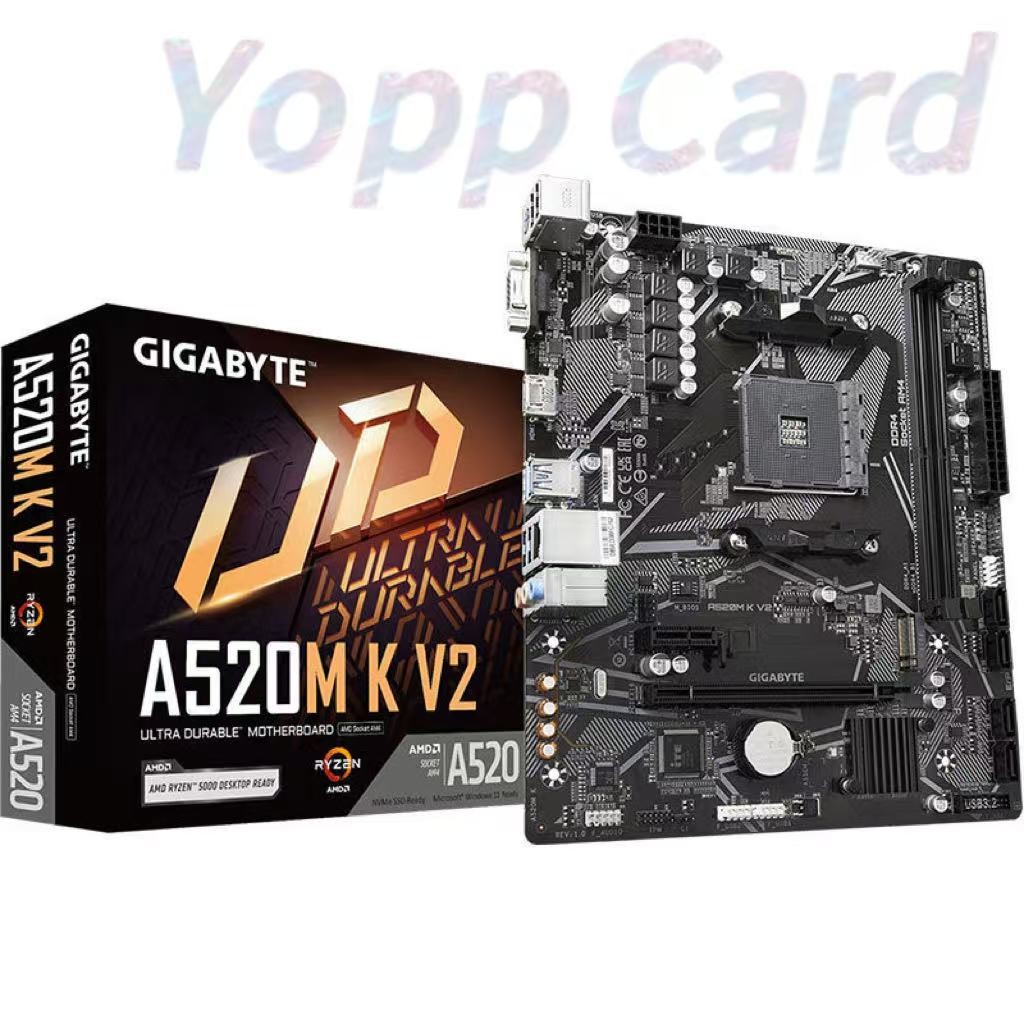 NEW Gigabyte A520M K V2 DDR4 AMD Motherboard CPU 5600/5600G/5700G/5700X