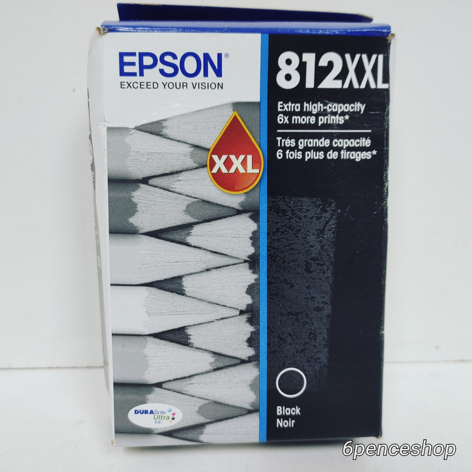 Deformed Box-04/2027 Epson 812XXL Extra High Capacity Black Ink Cartridge