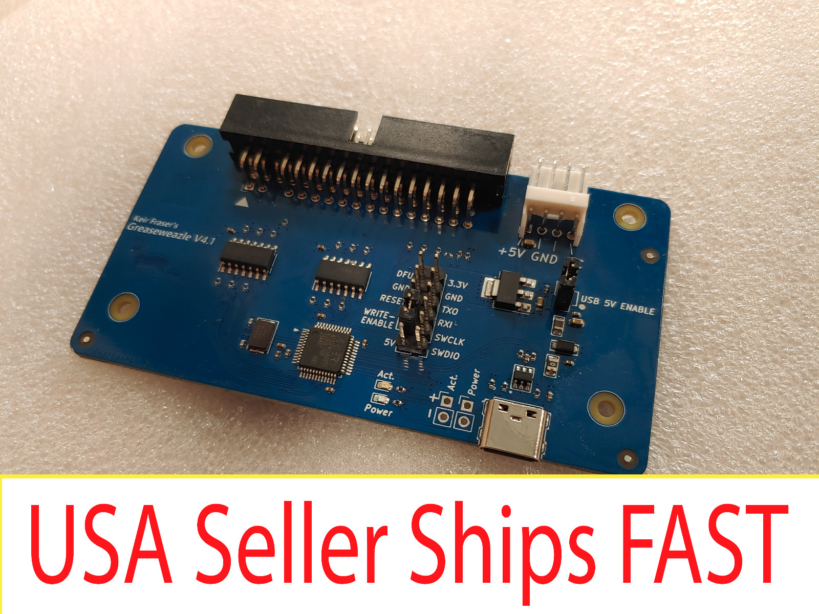 GreaseWeazle v4.1 board USB floppy drive adapter Retro All Formats