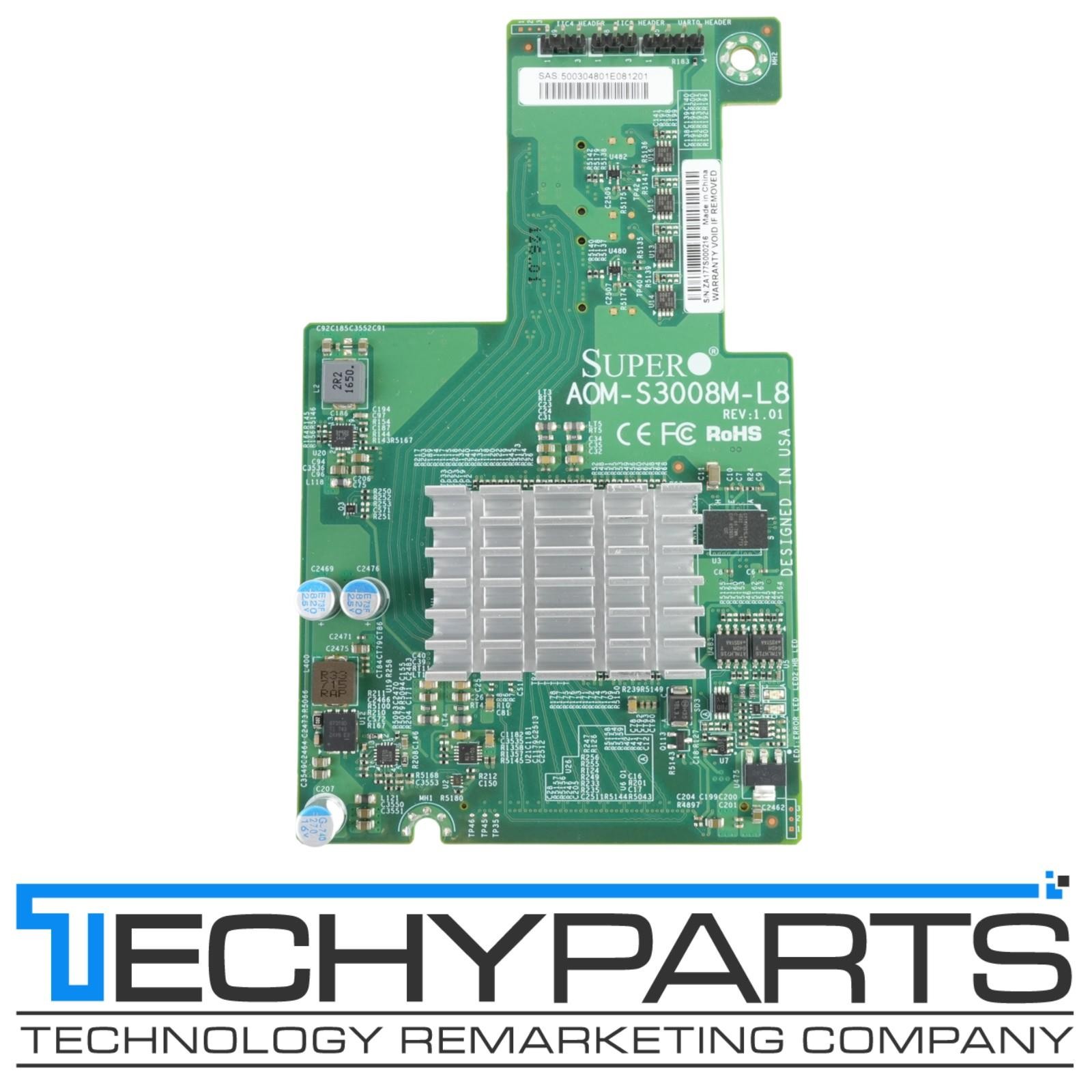 SUPERMICRO AOM-S3008M-L8 Low Profile SAS-3 8-Port RAID Controller Mezzanine Card