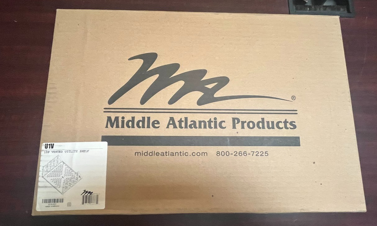 Lot of 8 Middle Atlantic U1V 1U Vented 19in Rack Shelf 10.4in Deep