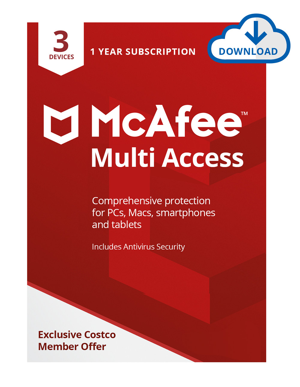 1 year McAfee Multi Acess Protection for 3 device 2026 E-delivery