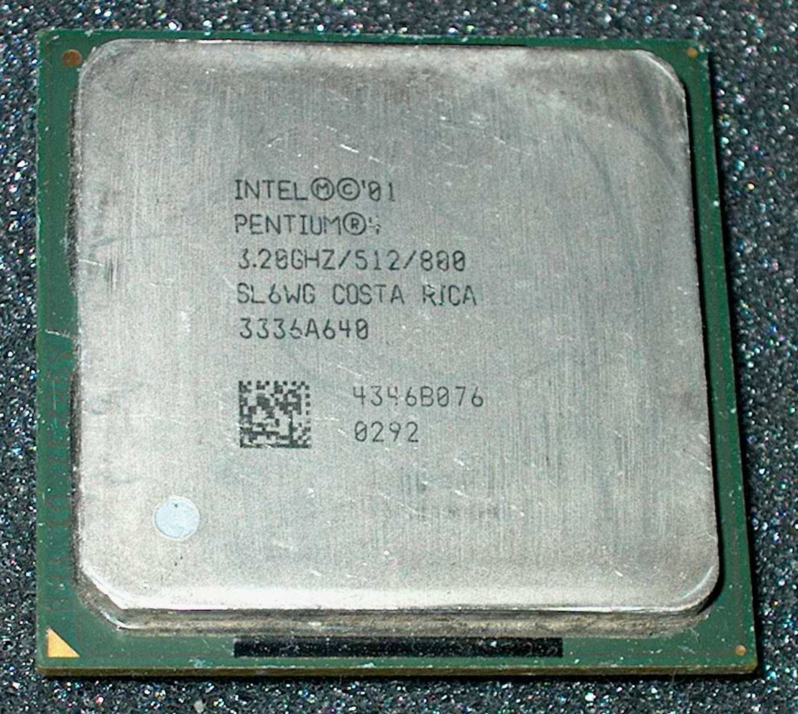 INTEL PENTIUM 4  3.2 GHz PROCESSOR, 800 MHz BUS, SL6WG, SOCKET 478, US SELLER