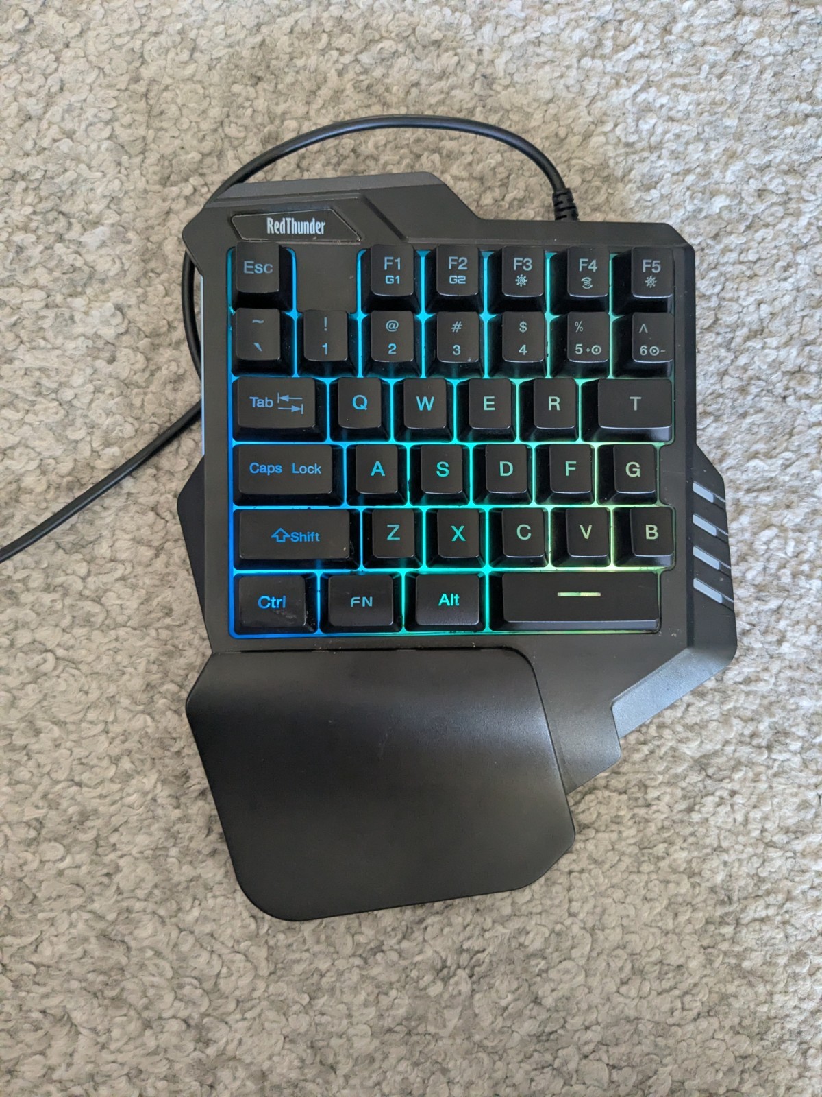 RedThunder G30 Wired USB One-Handed Gaming Keypad Illuminated Black QWERTY