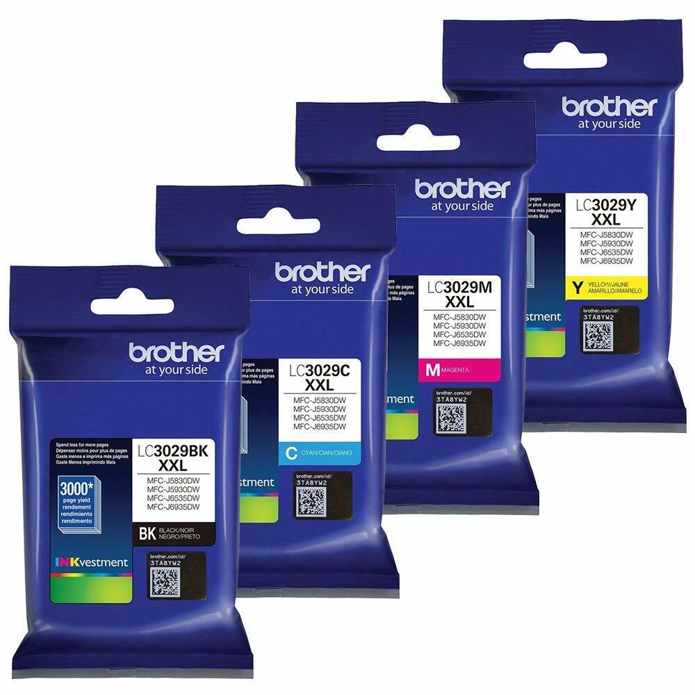 4PK GENUINE Brother LC3029 XXL for MFC-J5830DW MFC-J5930DW MFC-J6535DW MFC-J6935